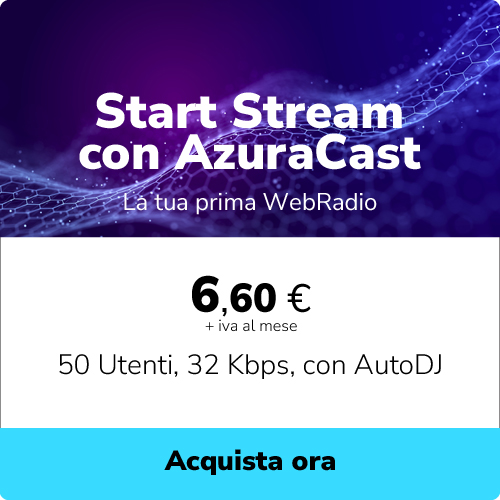 Prezzo webradio start con AzuraCast